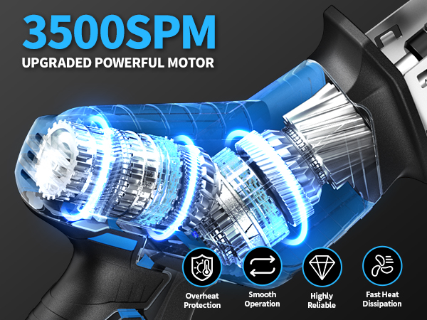 battery power reciprocating saw