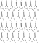 Anxingo 30 Pcs Spring Cage Latch Door Spring Hook Metal Finger for Fixing Rabbit, Dog, Cat, Birds...