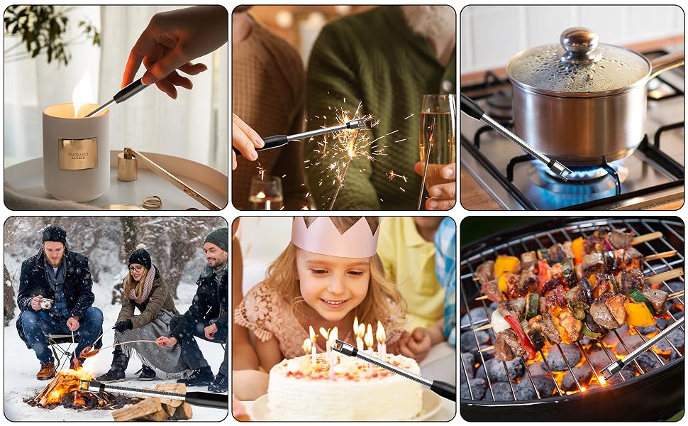Lighters for candles, grills, camping and fireplaces