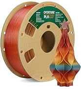 OVERTURE PLA Filament PLA 3D Printer Filament 1.75mm, PLA Roll 1kg Cardboard Spool (2.2lbs), Dime...