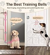 KEXIAVA 2 Pack Dog Door Bells Dog Doorbell to go Outside Puppy Train Bell for Dogs to Ring to go ...