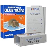 Campior Glue Traps [48 Pack] Pre-Baited Mouse Traps - Ultra-Adhesive Glue Boards for Rodents/Mice...