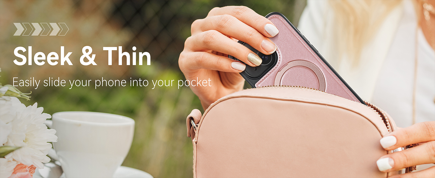 case with stand pu leather compatible with magsafe