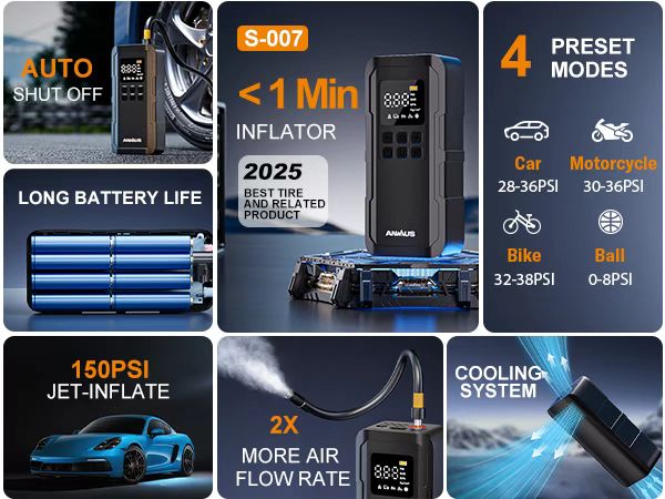 Tire Inflator Portable Air Compressor