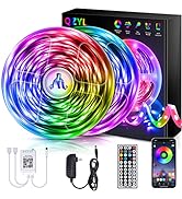 QZYL 65.6ft LED Strip Lights, RGB Color Changing LED Lights with 44 Keys Remote Control, LED Ligh...