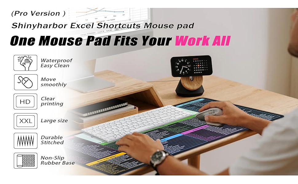  Excel Cheat Sheet Desk Pad