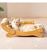 Cat Scratcher &amp; Cats Scratch Pad with Sisal Ball – All-in-One Cats Couch Scratcher, Hammock, and ...