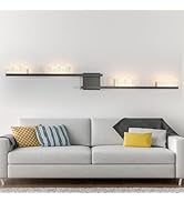 Qcyuui Modern Wall Sconces 47.2inch Dimmable LED Wall Lights 3000K Acrylic Wall Lighting Indoor L...