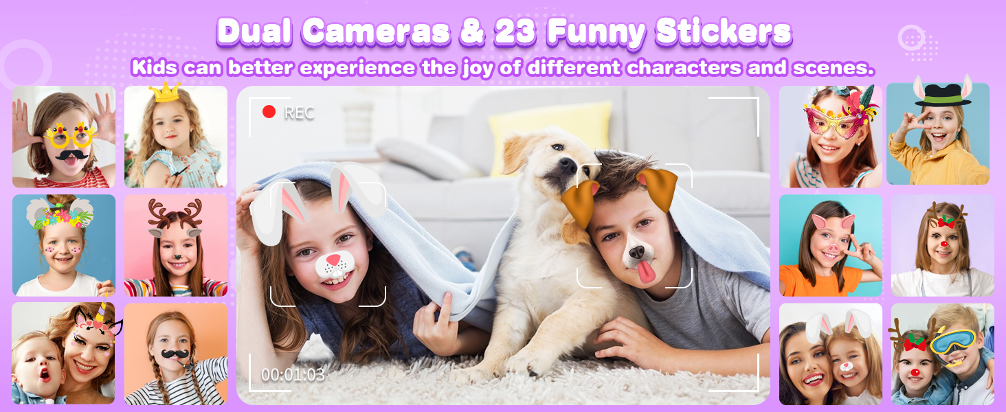 Kids Smart Phone for Girls Ages 3-7, Kids Cell Phone Toy with MP3 Player