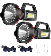 Rechargeable Spotlight Flashlight, High Lumens Handheld Spotlight,LED Searchlight with Shoulder S...