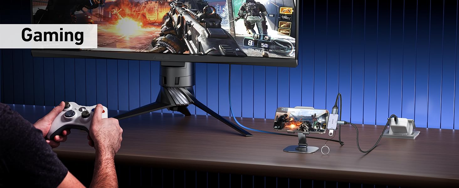 BENFEI USB C Hub 3-in-1, Super Compact, USB-C to HDMI 4K@60Hz, 10Gbps USB-A, 100W Power Delivery