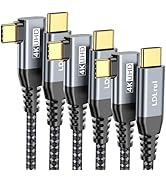 Short USB C Cable Right Angle [1FT, 3Pack] USB 3.2 Gen 2x2, 20Gbps Data Transfer USB C, 100W PD C...