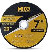 MIDO Professional Abrasive 20 Pack Cut Off Wheels 7 Inch Cutting Wheel 7”x1/16”x7/8” Metal&amp;Stainl...