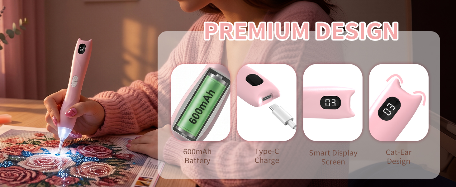 rechargeable diamond art pen