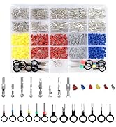 718PCS 19 Kinds Automotive Electrical Pin Connectors Kit, 1/1.5/1.8/2.2/2.8/3.5mm Stamped Termina...