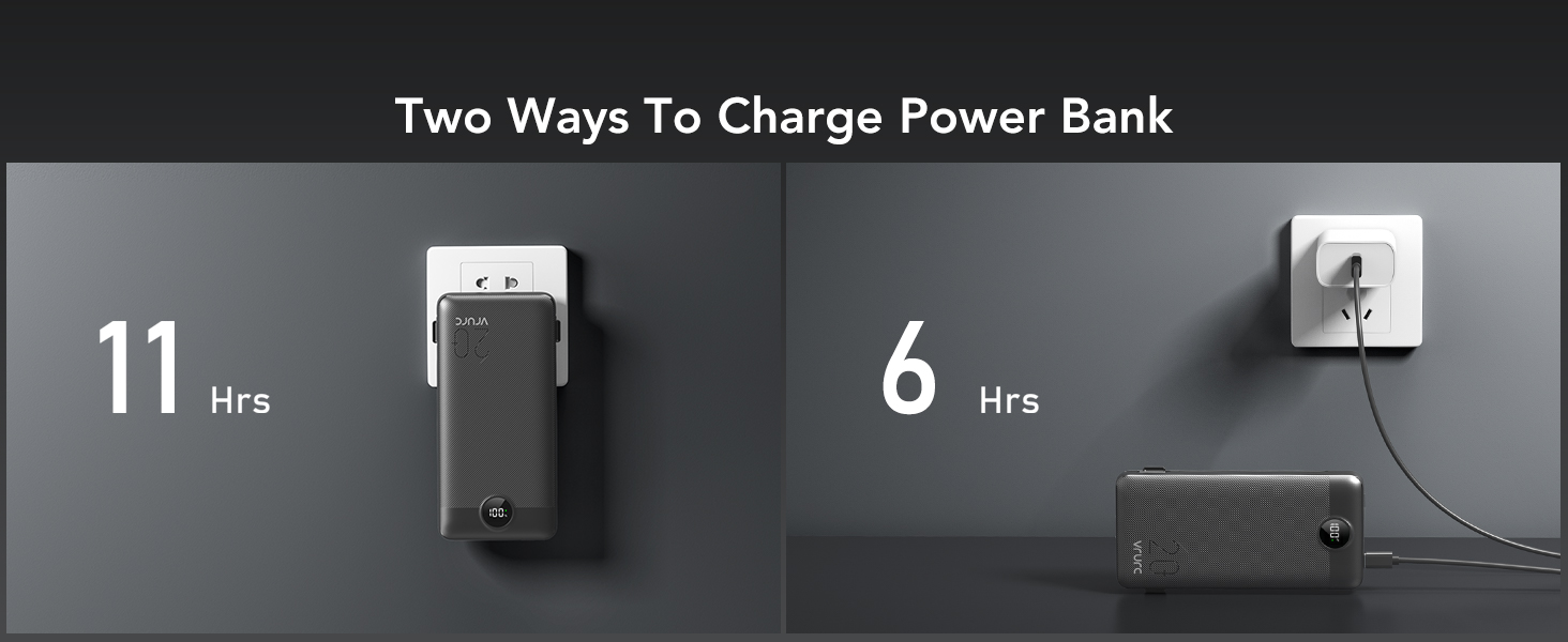 2 in 1 power bank and wall charger
