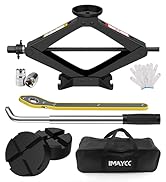 IMAYCC Car Jack 2.5 Ton/5512 lbs Universal Scissor Jack With Rubber Pad, Portable Tire Changing K...