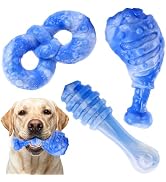 WinTour Indestructible Dog Toys for Aggressive Chewers 3 Pack, Tough Dog Toys for Medium and Larg...