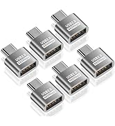 Duttek USB C to USB Adapter 6 Pack, USB Type C Male to USB 2.0 Type A Female Extension Connector ...