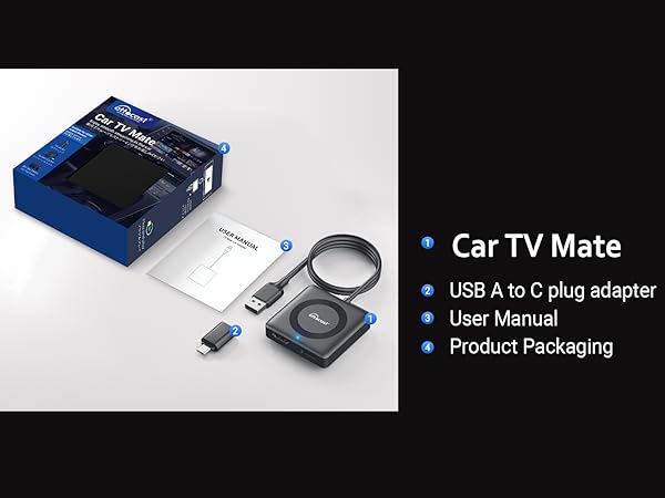 OTTOCAST Car TV Mate Pro &amp;amp; Wireless Carplay Adapter 2-in-1