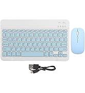 Acogedor Ultra Slim Bluetooth Keyboard and Mouse Combo, 10 Inch USB Charging Portable Keyboard an...
