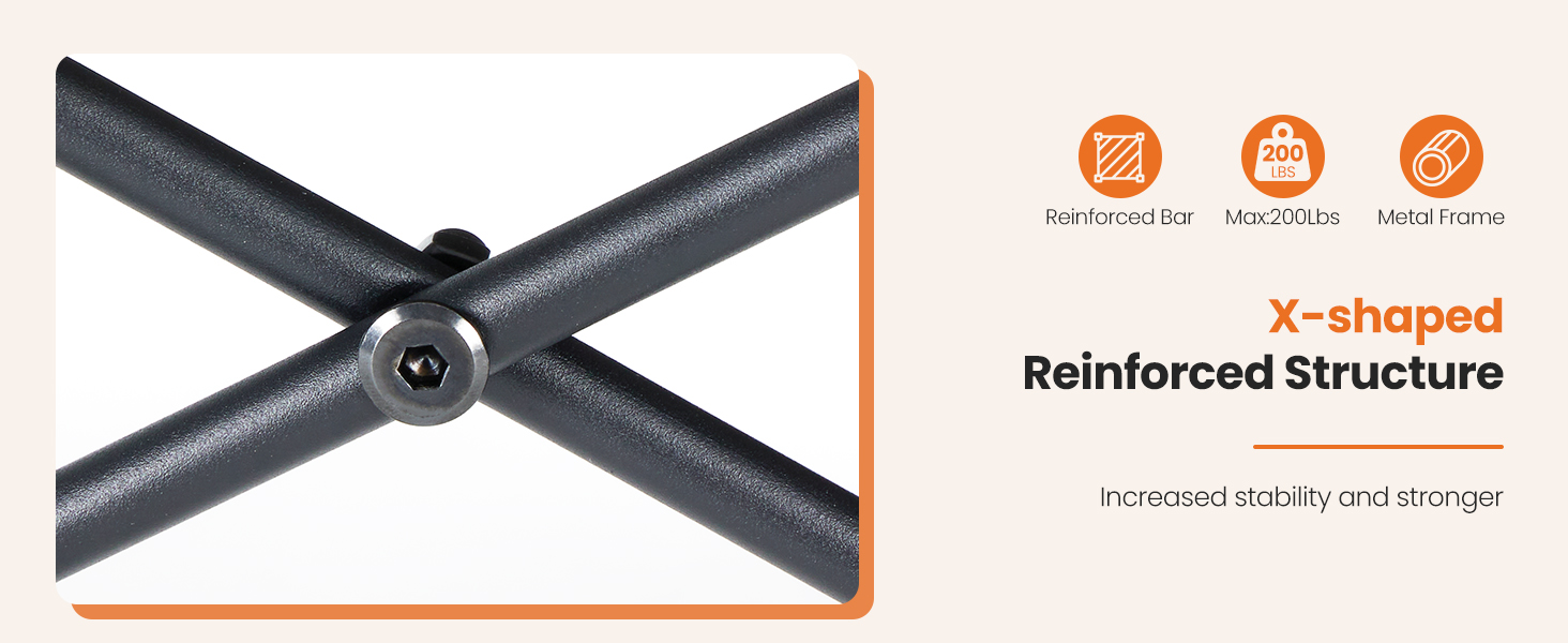 Computer Desk with X Frame