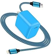20W Super Fast PD 3.0 Charging Plug Wall Charger with 3FT USB C to Lightning Cable for iPhone 14/...