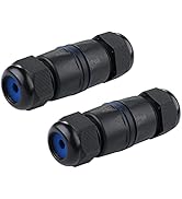 Tedgetal Waterproof RJ45 Connector 2 Pack IP68 Cat6/Cat5E/Cat5 Coupler Shielded for Outdoor Ether...