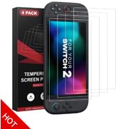 MoKo Tempered Glass Screen Protector for Nintendo Switch 2, 4-Pack 9H Switch 2 Screen Protector, ...