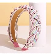 Latious Braided Wide Headbands Braid Fabric hairbands Criss Cross Hair Accessories for Women and ...