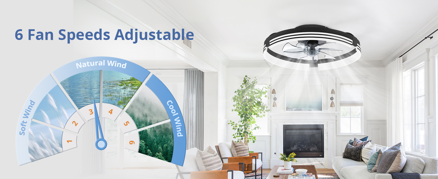 6 Fan Speeds