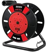 FSTSN Heavy Duty Extension Cord Storage Reel with Hand Crank – Portable Open Cord Reel Holder for...