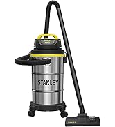 Stanley 5 Gallon Wet Dry Vacuum, Powerful 4 Peak HP Motor, Stainless Steel Tank, Ideal for Home, ...