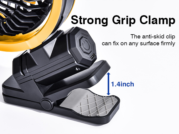 HIYJEN Car Fan 5V USB Small Clip on Sun Visor Fan for Front/Rear Seat