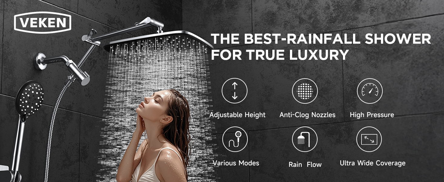 Experience true luxury with our rainfall shower — adjustable, powerful, and wide coverage.