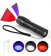 3 in 1 LED Rechargeable Flashlight, LED Small Flashlight with Memory Function, Super Bright Zooma...