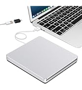 Guamar External CD DVD Drive Superdrive for Apple, Aluminum Alloy Slot-in USB CD/DVD Burner, Port...