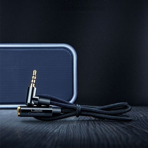 angle 3.5mm audio cable with mic