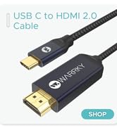 USB C to HDMI Cable (4K 60Hz, 2K 144Hz) 6FT WARRKY [Anti-Interference Gold-Plated Plug] Type C to...