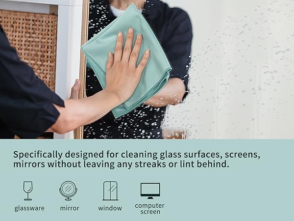 MR.SIGA Ultra Fine Microfiber Cloths for Glass
