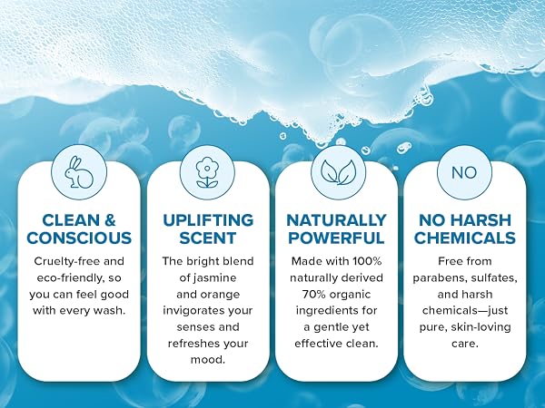 Unscented hand soap features