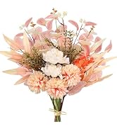 Fake Artificial Flowers Bouquet for Decoration, Silk Flower Arrangements Faux Flowers Plant Weddi...