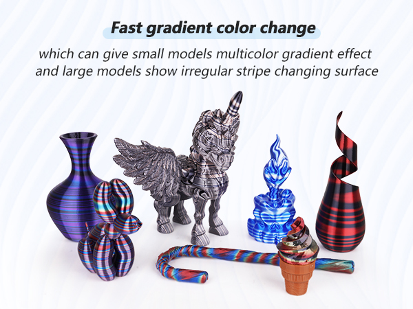PLA 3D Printer Filament Silk Shiny PLA 1.75mm Color Change Printing Filament 