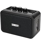 Sondery Mini Guitar Amp for Electric Guitars 5W Two Speakers Rechargeable Portable Pratice Small ...