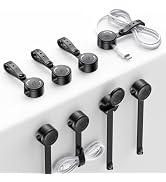 EOIWUY 8 Pack Cord Organizer Clips with Silicone Cable Ties [2 in 1], Magnetic Cable Organizer [S...
