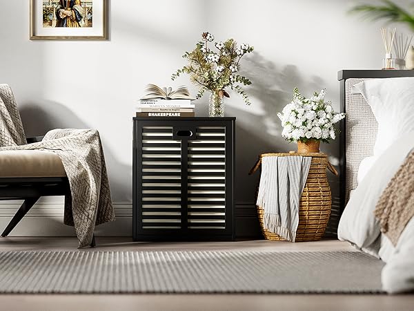bedroom tilt out hamper cabinet