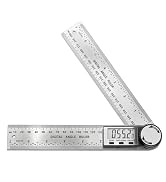 Digital Angle Finder, 2 in 1 Digital Angle Gauge 7 inch/200mm Stainless steel tool kit for Carpen...
