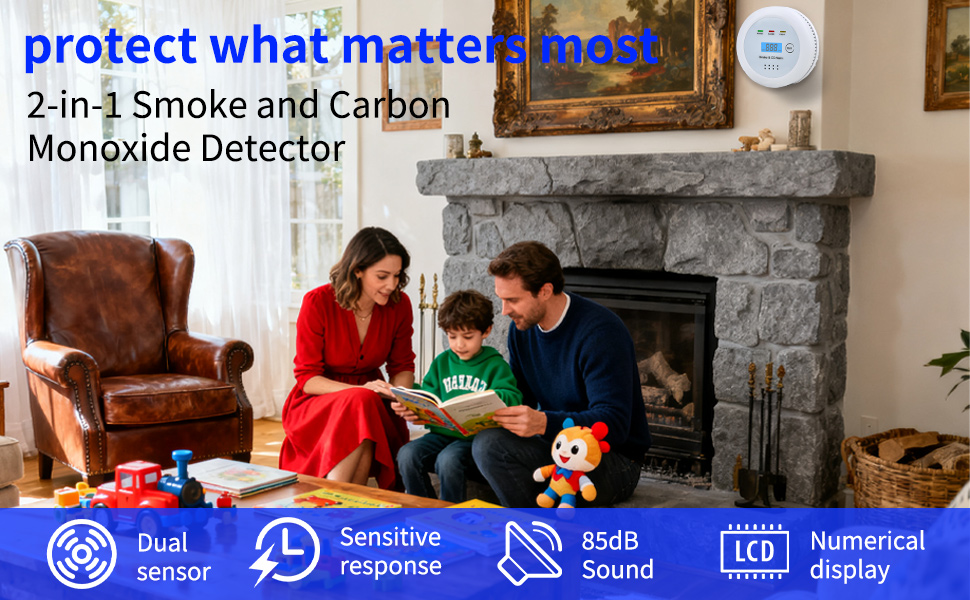 2 in 1 smoke and Carbon Monoxide Detector