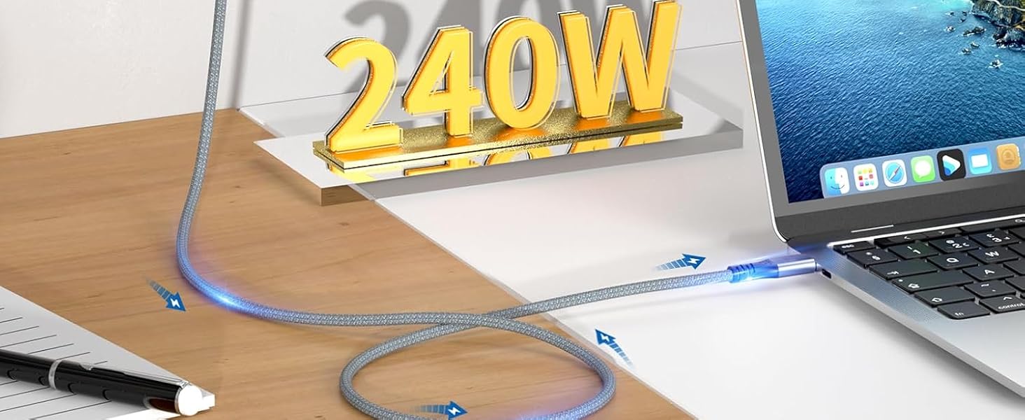 usb c cable 240w fast charger charging 48V/5A Max 100w 200w 140w 170w 65w 85w 60w 18w