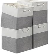 Posprica Storage Cubes 13x13, Collapsible Storage Bins Organizer for Closet, Fabric Storage Box w...